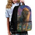 thumbnail image 3 of Uourmeti Majestic Lion Theme Backpack for Women, 17 Inch Lightweight Bookbag for School Travel, 3 of 6