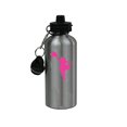 thumbnail image 2 of Personalized Custom Cheerleader Aluminum Silver Finish 20 Ounce Water Bottle Customizable, 2 of 4
