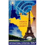 Paris / International Exposition 1937 Poster Print by Lilden (24 x 36)
