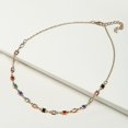 thumbnail image 4 of Collar de cristal y diamantes con cadena de clavícula de mujer de lucita coloreada, 4 of 5