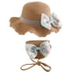 thumbnail image 1 of Sombrero de paja de encaje con lazo para mujer, conjunto de bolso de paja y sombrero para el sol, circunferencia del sombrero de 56-58cm, 1 of 5
