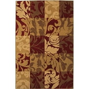 Mohawk Home Decorator's Choice Transitional Windowpane Crimson Rug