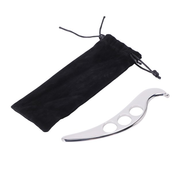 Stainless Steel Gua Sha Guasha Plate Massager Tool Scraper Physical Therapy Loose Muscle Meridian Massage Machine Spa Board Tool,1* Massager,Silver