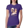 thumbnail image 1 of Wild Bobby, If It's Not a Golden Retriever It's Just a Dog Gift | Womens Dog Lover Slim Fit Junior Tee, Purple Rush, Small, 1 of 3