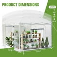 thumbnail image 3 of Jocisland 9.7x9.7×8.5 ft Upgraded Pop-up Portable Walk in Greenhouses for Outdoors with Adjustable Reinforced Frame, with Roll-up Zipper Door, White, 3 of 9