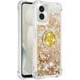 thumbnail image 3 of Case for Moto G Power 5G 2024, Moto G Power 5G 2024 Liquid Case Glitter Clear TPU Cute Love Quicksand Sparkle Phone Case with Stand Liquid Shockproof Cover for Moto G Power 5G 2024 Gold YBZ, 3 of 14