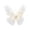 White, variant on Mesh Butterfly with LED, Luminous Butterfly Yard Decor for Outdoor Wedding Garden Ornament Hanging Decoration Pink