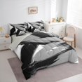 thumbnail image 3 of Homewish Graffiti Splash 7pcs Bedding Comforter Set For Adults Female Men,Abstract Geometric Stripes Queen Bedding Sets Super Cozy,Black Grey White Queen Sheet Sets,Ultra Soft Home Decor,Reversible, 3 of 8