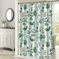 thumbnail image 2 of Sage Green Eucalyptus Shower Curtain, Spring Watercolor Botanical Shower Curtain Set with Hooks Olive Green Plant Leaves Shower Curtain Waterproof Fabric Bathroom Decor, 72x72 Inch, 2 of 7