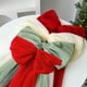 thumbnail image 1 of Decoración de lazo de terciopelo para árbol de Navidad 75cm | Adorno de cinta de felpa roja de gran tamaño | Decoración de pared para ventana colgante | Pliegue de memoria que no se desvanece, 1 of 6