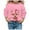 Pink, variant on 2025 Girls' Autumn and Winter Zip Up Hoodie Christmas Print Round Neck Sweatshirts Boys 14 16 Long Sleeve Casual Hoodless Sweater for
