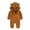 Coffee, variant on Unisex Baby Boys Girls Long Sleeve Zipper Bear Ears Hooded Jumpsuits Warm Romper Loose Outfit Clothes 2t Gender Neutral Clothes Rompers Pack Snap Front Romper Baby Baby Sweater Romper Romper