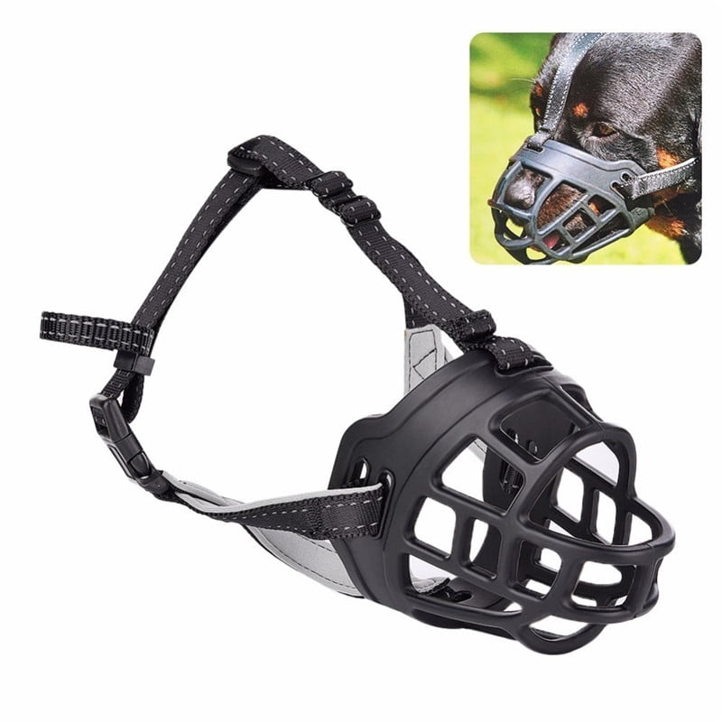 Anti-biting Barking Dog Comfortable Safety Soft Silicone Rubber Mesh Basket Mask 
