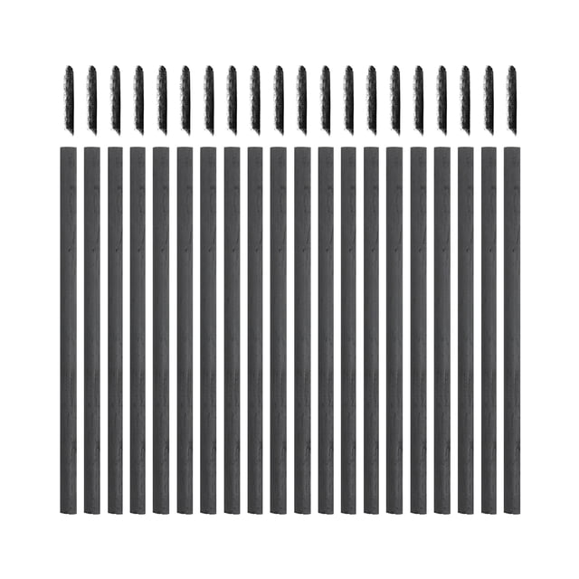 Uxcell Palos de Carbón de Sauce, Lápices de Carbón de Sauce de 4-5mm, Set de Suministros de Arte para Dibujo, Sombreado y Pintura para Artistas Principiantes (Negro, Paquete de 26)