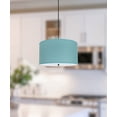 thumbnail image 4 of 14" W 2 Light Pendant Island Paridise Blue Shade with Diffuser, Black Cord, 4 of 5