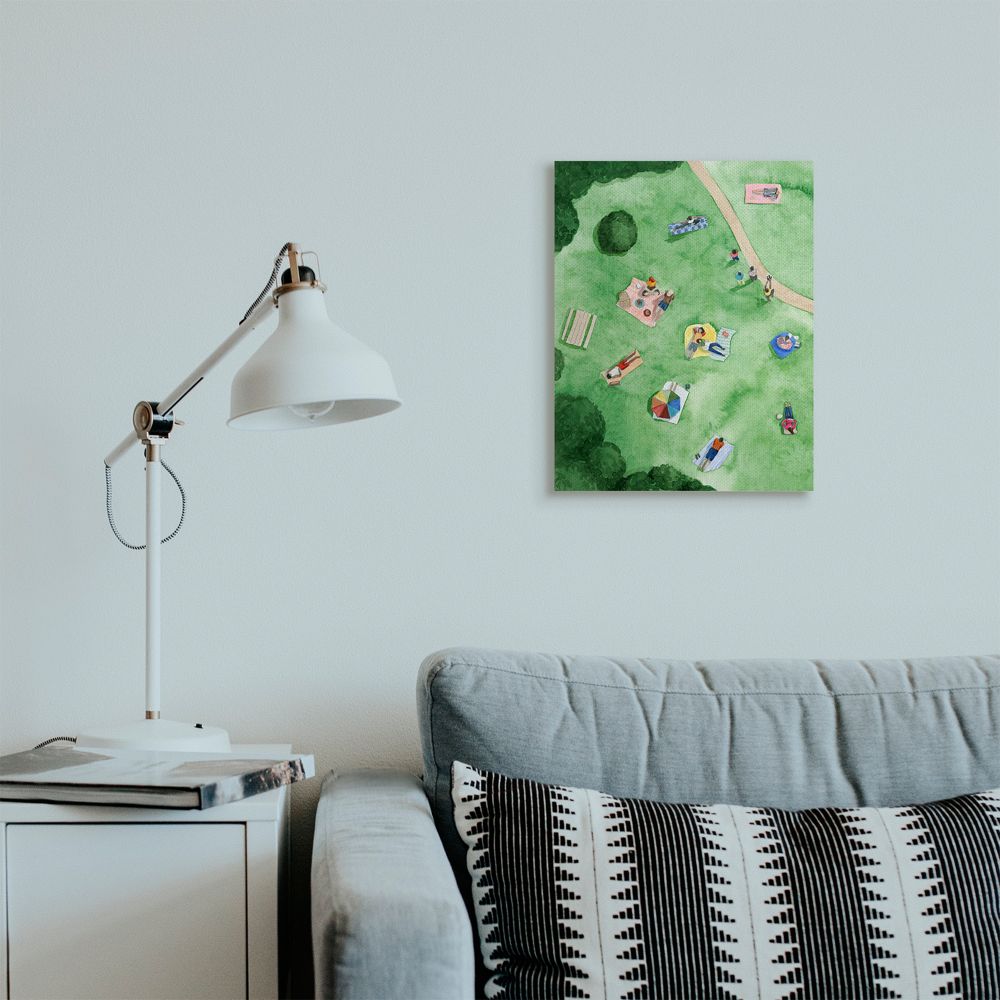 Stupell Industries Kid's Summer Park Activities Friends Watercolor Painting Canvas Wall Art Design by Grace Popp, 16" x 20"