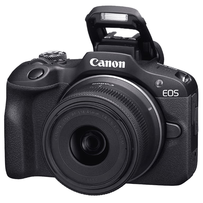 Canon EOS R100 Camera with 18-45mm & 55-210mm Lens, 2 Batteries, 2