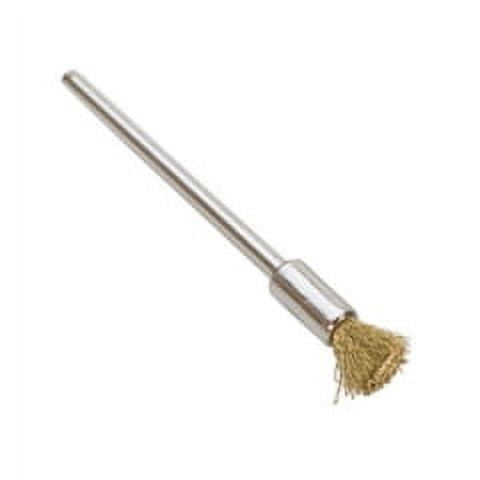 End Brushes, Crimped Brass Wire, 1/4 Inch, 12 Pack