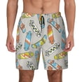 thumbnail image 2 of Picia Skateboard pattern Mens Swim Trunks with Compression Liner Stretch Beach Shorts Quick Dry with Zipper Pockets No-Chafing Board Shorts-Small, 2 of 9