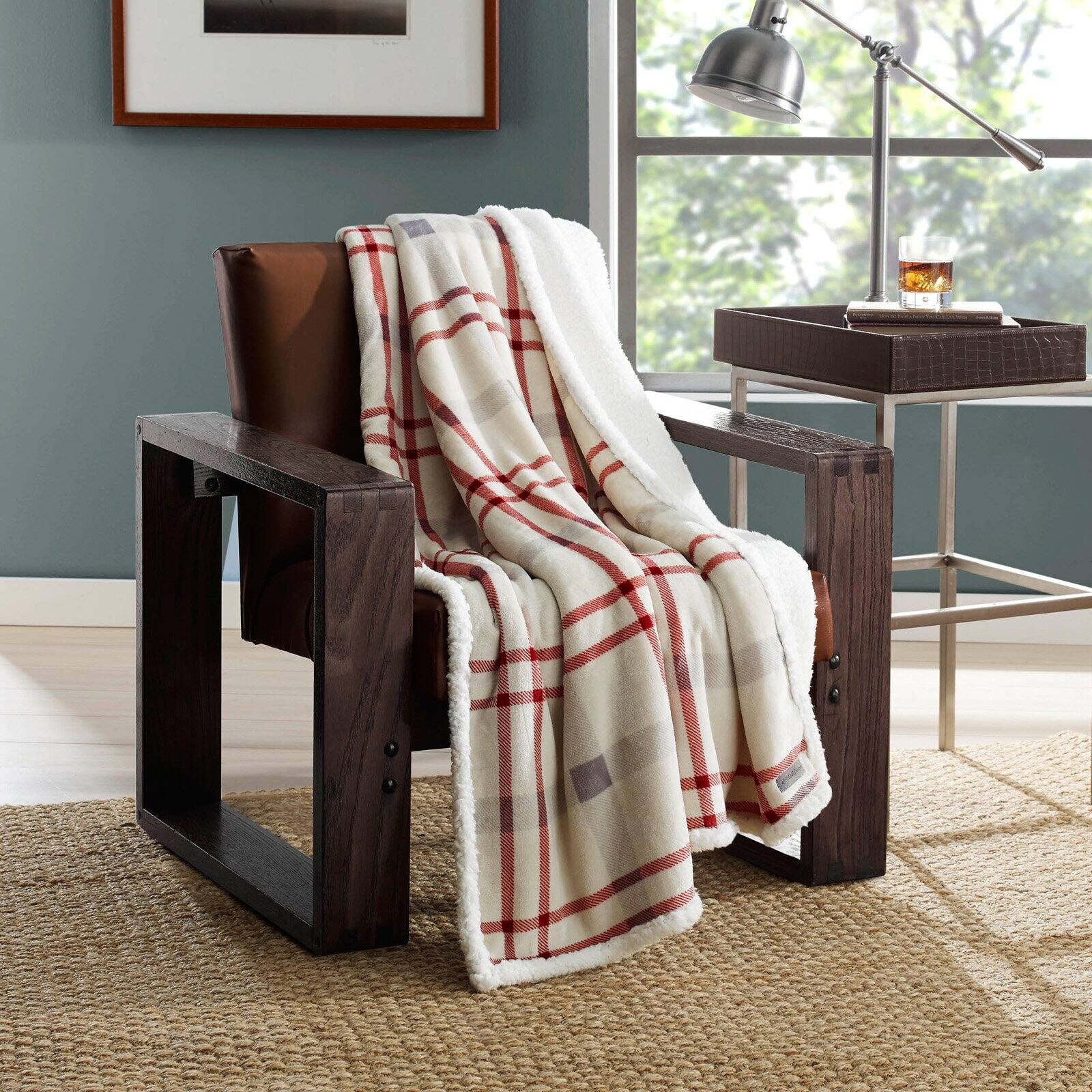 Eddie Bauer Fair Isle Khaki Fleece Throw Blanket 70 X 50 Walmart