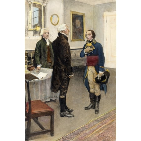 Edmond Charles GentN(1763-1834) Known As Citizen GenT French Ambassador To The United States Presented To President George Washington By Secretary Of State Thomas Jefferson In 1793 Illustration By