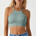 thumbnail image 4 of Women's Seamless Fitness Yoga Set with Push Up Sports Bra Tang Top Backless Tops for Women plus Size All The Things Shirt Women Sleeveless Active Crop Pack Backless Top Women Athletic Crop Tops, 4 of 5