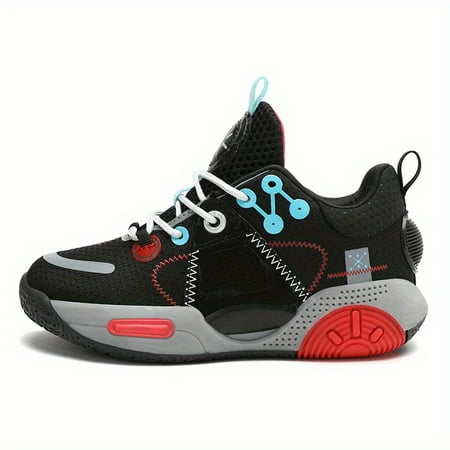 

Boys Girls Basketball Shoes Cushioned Shock Absorption Comfy Athletic Running Sports Shoes Outdoor Non Slip Walking Shoes For Children Kids Sneakers Spring And Summer
