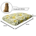 thumbnail image 2 of Vintage Pet Bed, Narcissus Blossoms Little Wildflowers Green Leaves Classical, Chew Resistant Pad for Dogs and Cats Cushion with Removable Cover, 24" x 39", Yellow Cream Pale Green, by Ambesonne, 2 of 4