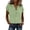 Green #1, variant on WULMLEO Womens Cotton Ruffle V Neck Shirts 2026 Classy Cap Short Sleeve Summer Tops Trendy Plain Business Work Tunic Blouses Pink S