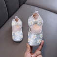 thumbnail image 6 of breaise Kids Toddler Girls Rhinestones Dress Shoes Baby Flat Bottom Princess Sandals Flower Wedding Party Shoes, 6 of 8