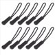 thumbnail image 1 of 10 Tirador de cremallera antideslizante, cremallera, remolque extension y para mochila, chaqueta, etc. - Negro, 1 of 8