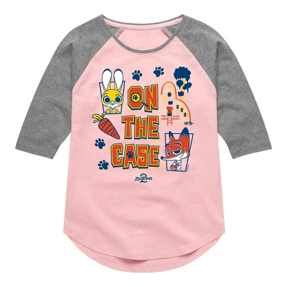 Zootopia 2 - Judy And Nick On The Case - Youth Girls Shirt Tail Raglan T-Shirt