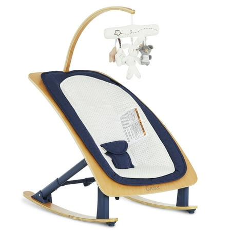 UPC: 0810063660680 | Evolur Tory 2-in-1 Rocker & Chair in Blue