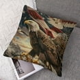 thumbnail image 7 of Creowell Pillow Covers Decorative Pillowcases  Eagle American Flag Design, Holiday Farmhouse Throw Pillow Case Hidden Zippered Square Cushion Cover for Sofa Bedroom Home Decor White, 7 of 7
