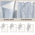 thumbnail image 5 of Light Blue Botanical Swag Valances for Windows 2 Pack, Kitchen Window Curtains 36 Inch Length, Pastoral Elegant Spring Floral Privacy Swag Curtains for Living Room/Bathroom with Rod Pocket 36"x36", 5 of 8