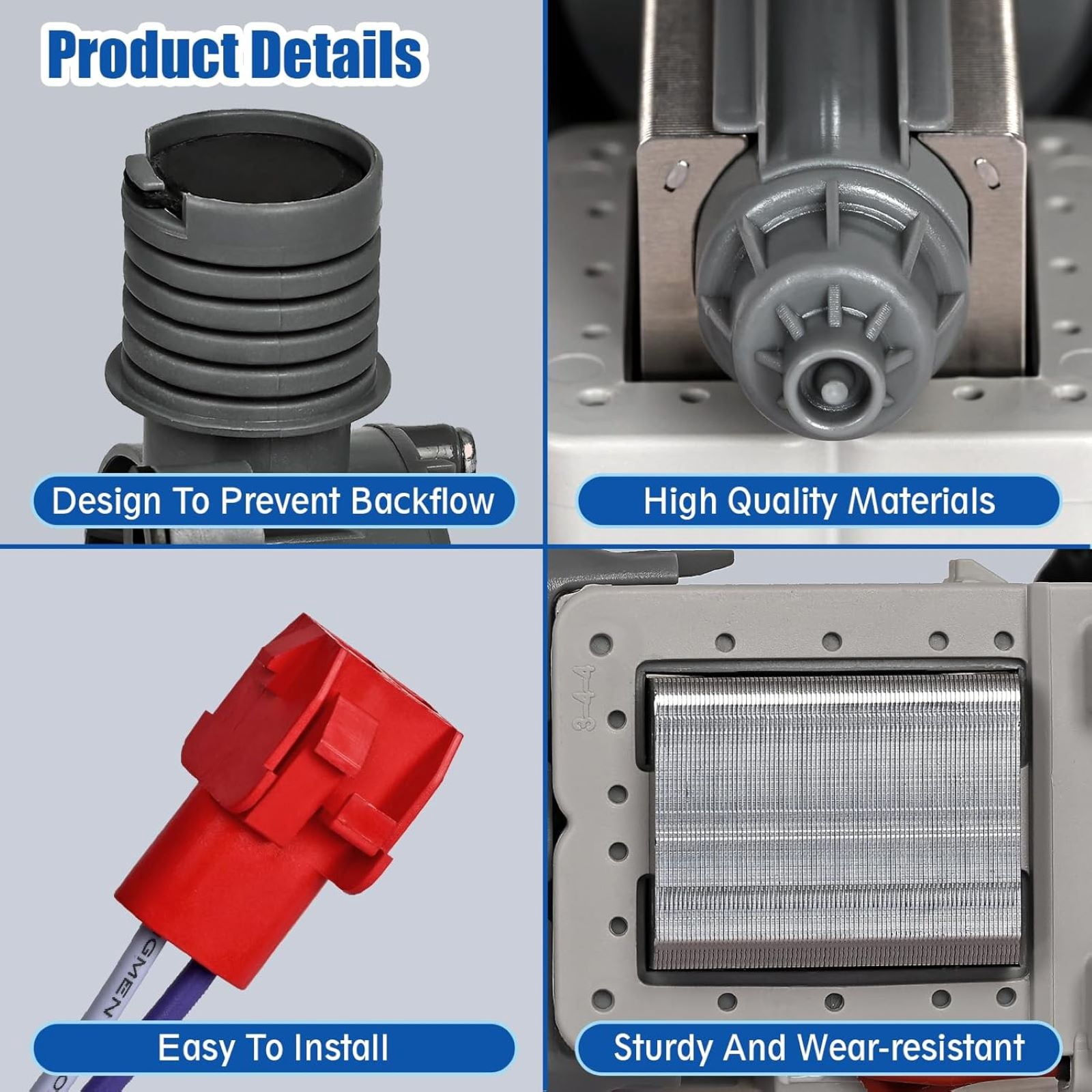 Efficient Drain Pump Assembly for GE Dishwashers Replacement, Easy Installation Repair Pump Part