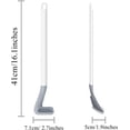 thumbnail image 5 of Escobilla de Inodoro de Mango Largo, Escobilla de Inodoro de Mango Largo de 360 ​​Grados, Juego de Escobilla de Inodoro y Soporte para Golf, (Sin Tapa, Blanco), 5 of 5