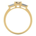 thumbnail image 4 of Clara Pucci 14K Yellow Gold 0.8ct YellowMoissanite Three-Stone Ring, 4 of 8