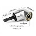 thumbnail image 2 of Flexible Drill Bit Extension, Universal Socket Adapter Set for Multifunctional Tool Conversion, 105° Heavy Duty Right-Angle Adapter for Tight Spaces, 1pc Right Angle Drill Bit and 3pcs Socket Adapter, 2 of 5