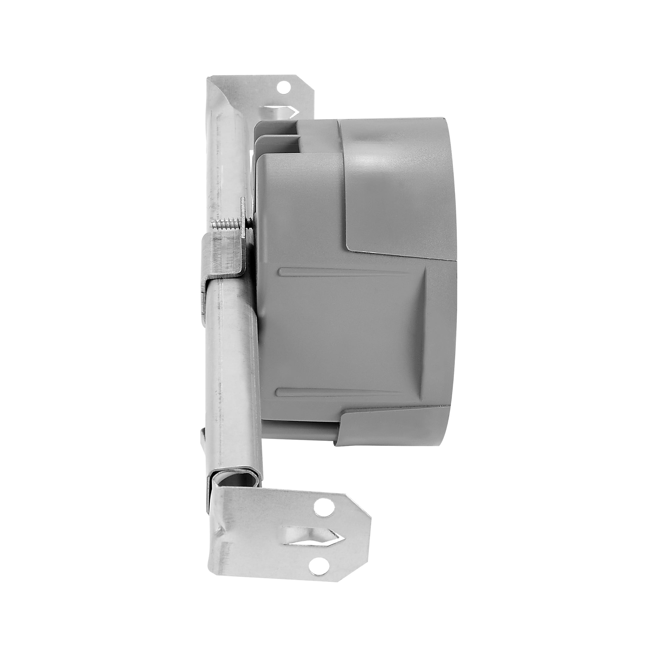 Maxxima 1-Gang 4 in. Round Junction Box, 20 Cu. in, New Work Electrical Ceiling Box with Adjustable Hanger Bar, Fire Rated (10 Pack)