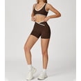 thumbnail image 5 of PISONIC Two Piece Workout Sets for Women Color Block Sports Bra and Scrunch Butt Lifting Shorts Gym Yoga Active Wear Outfits, 5 of 6