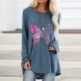 thumbnail image 1 of Jsaierl T-Shirts Cancer du Sein pour Femmes Rose Graphiques Longs Hauts Réglants Manches Longues Blouses Grande Taille Col Rond Pull Sensibilisation Inspirante, 1 of 4