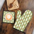 thumbnail image 6 of Pioneer Flower Floral Print Pattern 1-Pack Oven Mitts Set, Heat Resistant Kitchen Gloves, 7.7" X 12", 6 of 6