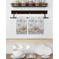 thumbnail image 3 of Spring Botanical Kitchen Dish Towels for Drying Dishes Set of 2, Vintage Black Plaid Brown Wooden Grain Waffle Weave Microfiber Hand Tea Bathroom Towels Quick Dry & Absorbent Towel 15.7x23.6, 3 of 7