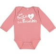 thumbnail image 3 of Inktastic Bestie Frenchie Boys or Girls Long Sleeve Baby Bodysuit, 3 of 5