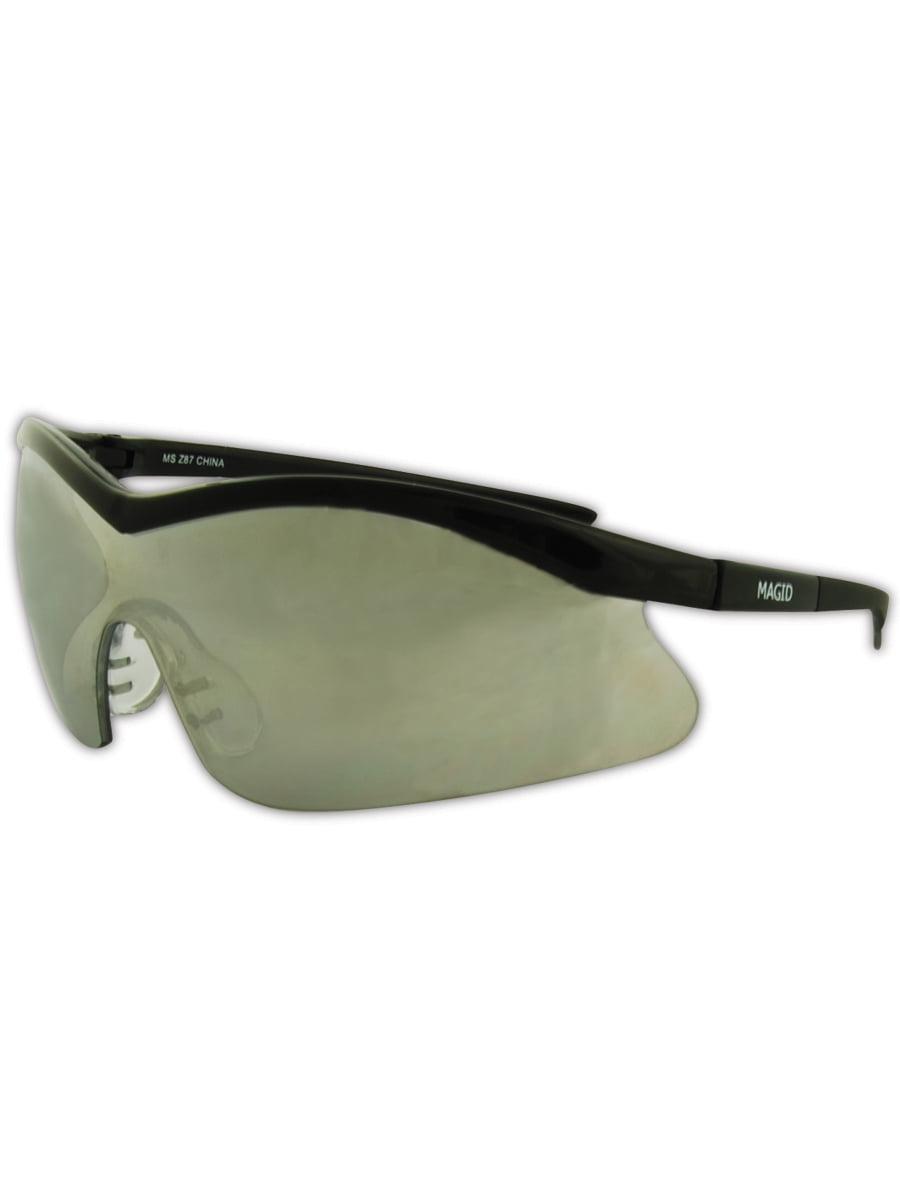 Magid Gemstone Zircon Safety Glasses, Mirror Lens, Pair by