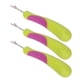 thumbnail image 3 of Removedor De Hilo, Descosedor De Costura De Acero Inoxidable Ergonómico Resistente Púrpura Verde Con Sombrero Transparente Para Hilo, 3 of 7