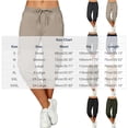 thumbnail image 3 of Womens Capri Pants,Capri Pants for Women Summer Solid Color Capri Joggers with Pockets High Wasit Drawstring Casual Capris, 3 of 9