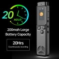 thumbnail image 2 of Graflsoa K96 Digital Voice Recorder with 16GB Memory, 0.96" Color TFT Screen, 1536kbps Recording, Voice Activation, Password Protection, and Built-in Rechargeable Battery, 2 of 6
