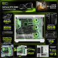 thumbnail image 3 of PC Gamer DXT GAMING NVIDIA GeForce RTX 5080 AMD Ryzen 9 9900X3D 32GB DDR5 SSD 1TB Sistema Liquido WIFI White gaming 4K, streaming y edición profesional, 3 of 6